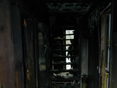 Old Stone Gallery fire picture.Main hallway