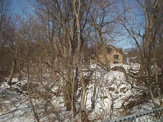 View of the Gallery from the pedestrian bridge crossing Spencer Creek