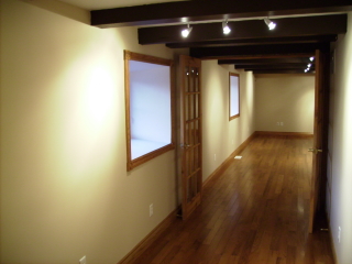 View towards larger room from the smaller office